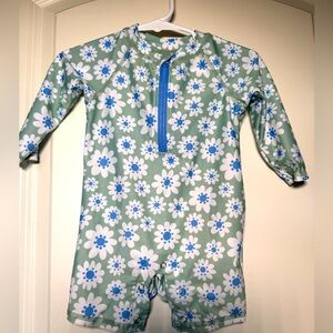 Wonder Nation Baby Girl Rashguard Swiimsuit One Piece‎ Size 3-6 Months